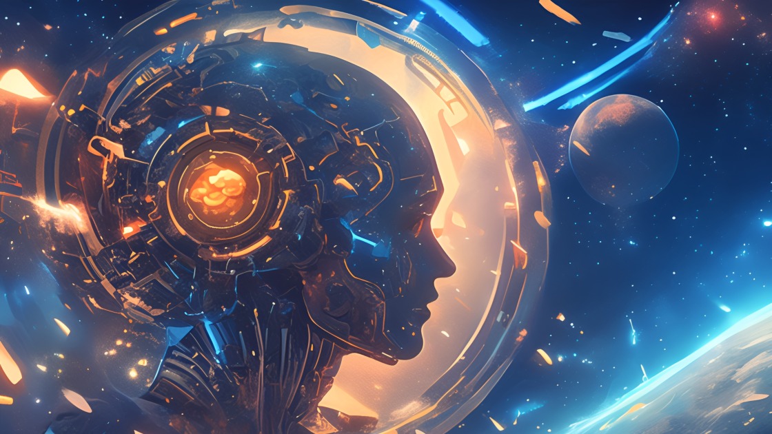 在科幻大会遇见机器人_fororder_摄图网_602155958_科幻机器人(企业商用)